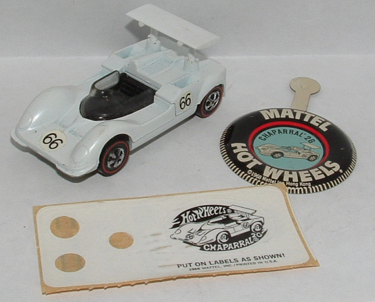 1969 Hot Wheels Chaparral 2G Black "Wing" 6256 SCR-P0018 